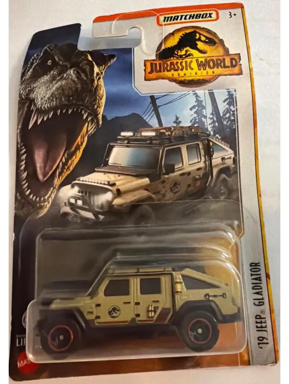 Jurassic World Dominion Matchbox 19 Jeep Gladiator Die-Cast Car 3+ Collectible T